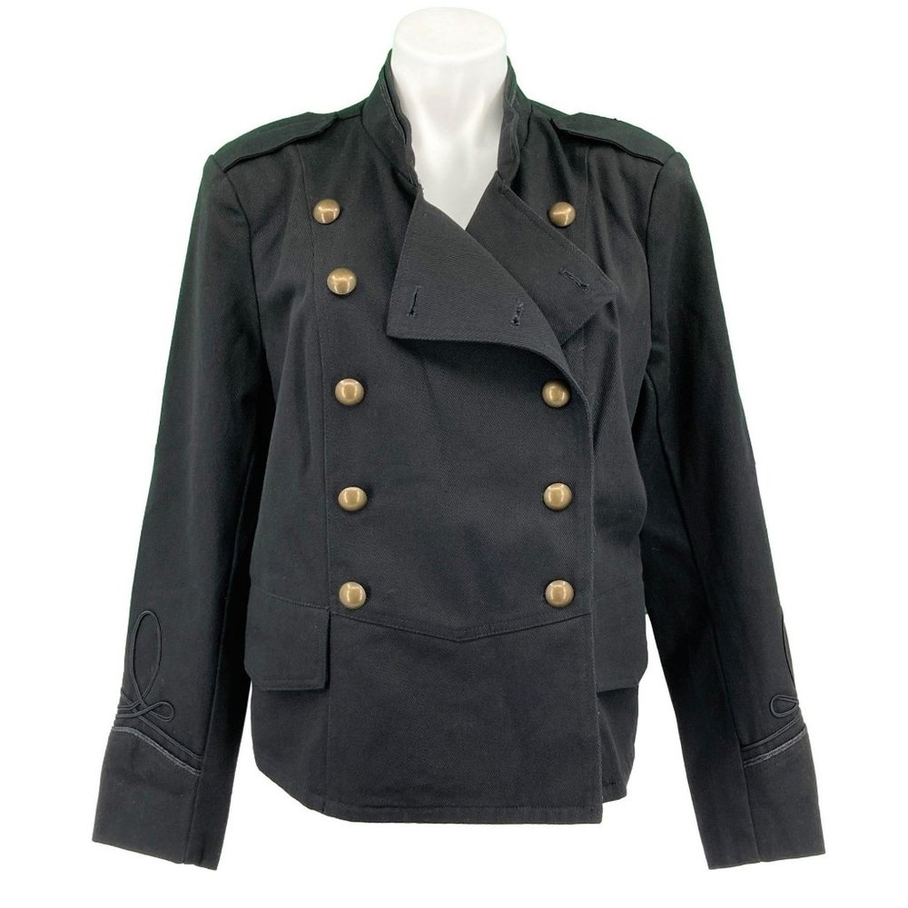 ANA Military Jacket Size XL Black Denim